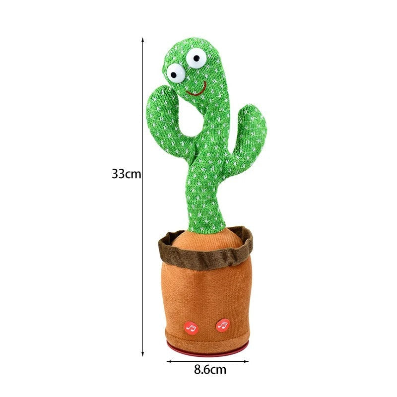 Dancing Talking Cactus Toy – Musical Plush with Voice Recording