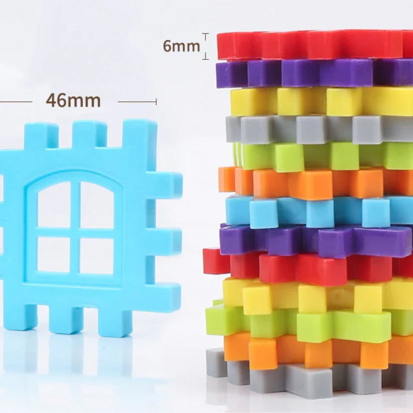 Building Block Set for Kids ⎜ Creative Construction Toy with Windows for Imaginative Learning and Fine Motor Skills