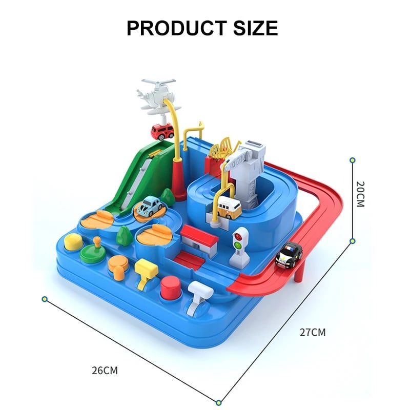 Adventure Car Track Toy for Kids ⎜ Interactive Game for Hand-Eye Coordination and Creative Road Play