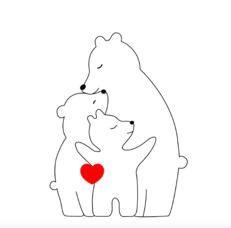 Handcrafted Personalized Bear Family