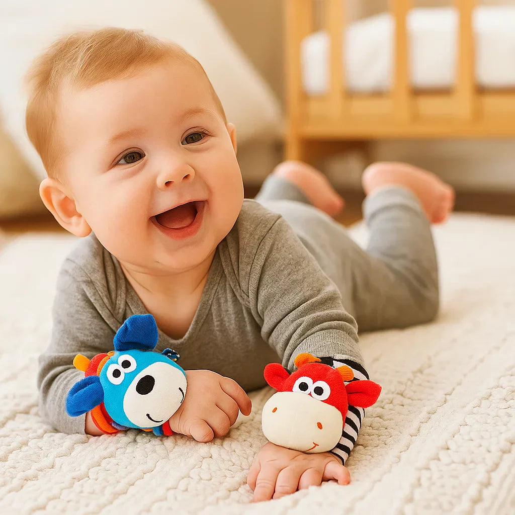 Baby Rattle Wrist and Sock Set ⎜ Colorful Sensory Toys for Early Learning and Motor Skill Development