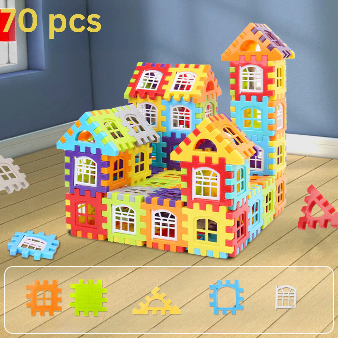 Building Block Set for Kids ⎜ Creative Construction Toy with Windows for Imaginative Learning and Fine Motor Skills