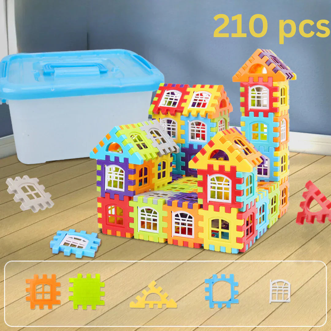 Building Block Set for Kids ⎜ Creative Construction Toy with Windows for Imaginative Learning and Fine Motor Skills