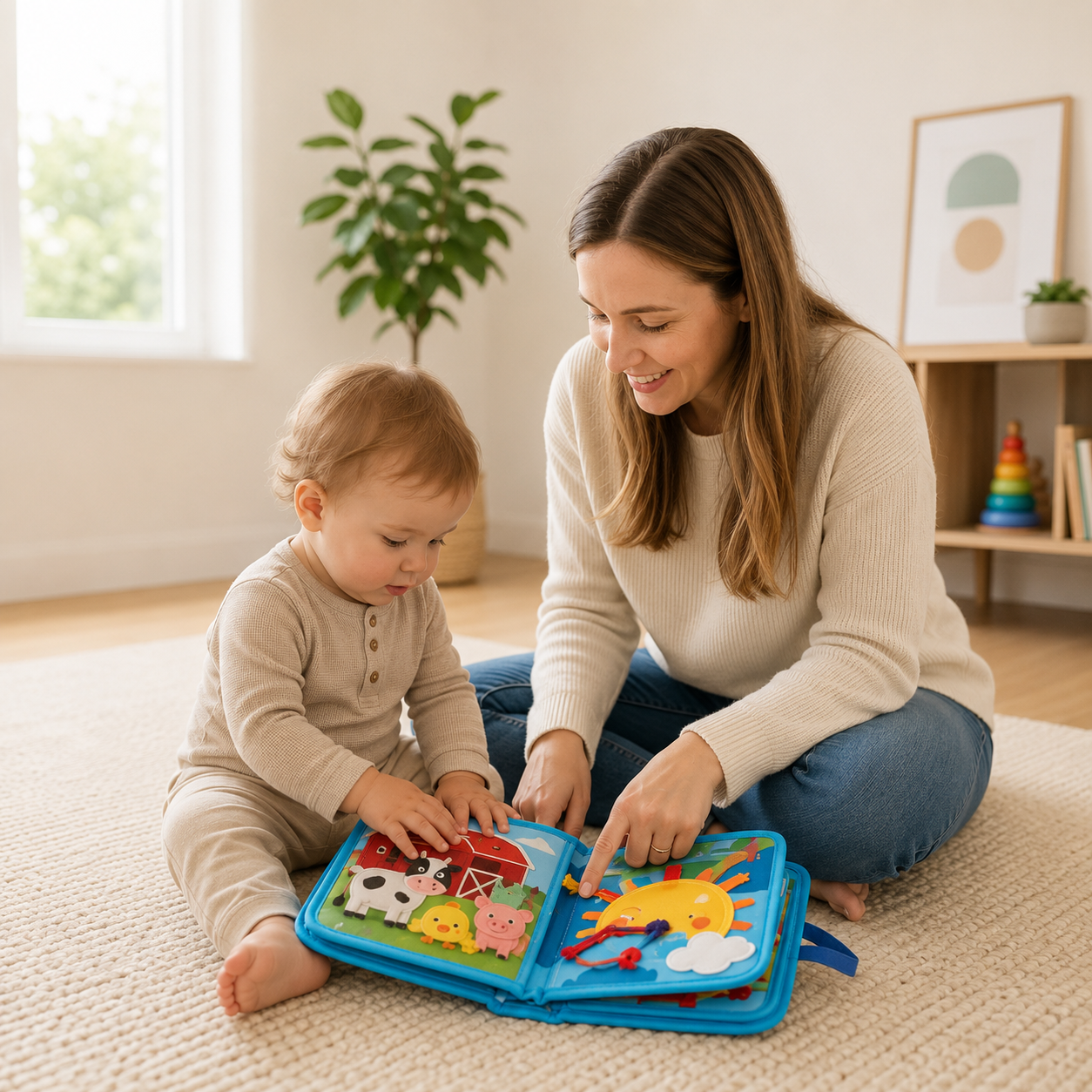 Noah's Ark Montessori Quiet Book | Interactive Sensory Busy Book for Toddlers