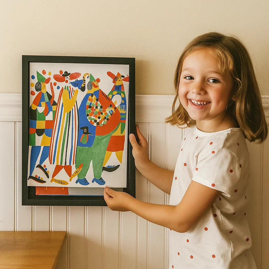Children’s Art Display Frame ⎜ Flip-Open Picture Frame with Storage for Drawings and Creative Projects