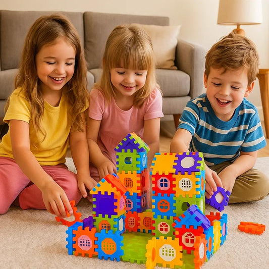 Building Block Set for Kids ⎜ Creative Construction Toy with Windows for Imaginative Learning and Fine Motor Skills