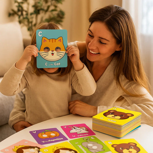 Alphabet Learning Cards with Animal Designs