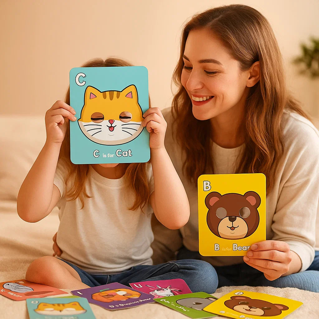 Alphabet Learning Cards with Animal Designs
