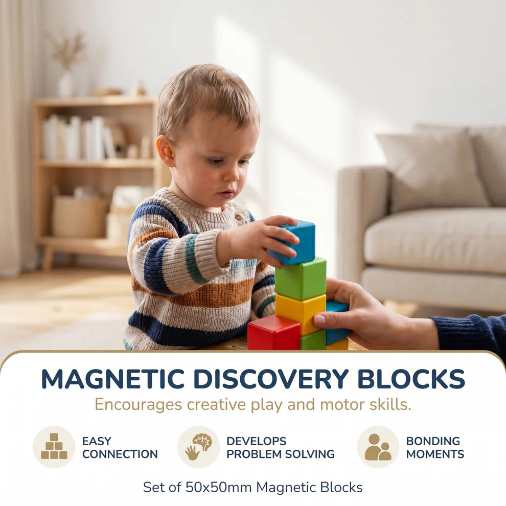 Magnetic Building Blocks Set | Educational STEM Construction Cubes for Toddlers & Kids