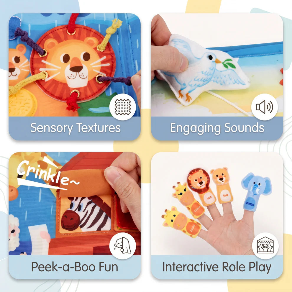 Noah's Ark Montessori Quiet Book | Interactive Sensory Busy Book for Toddlers