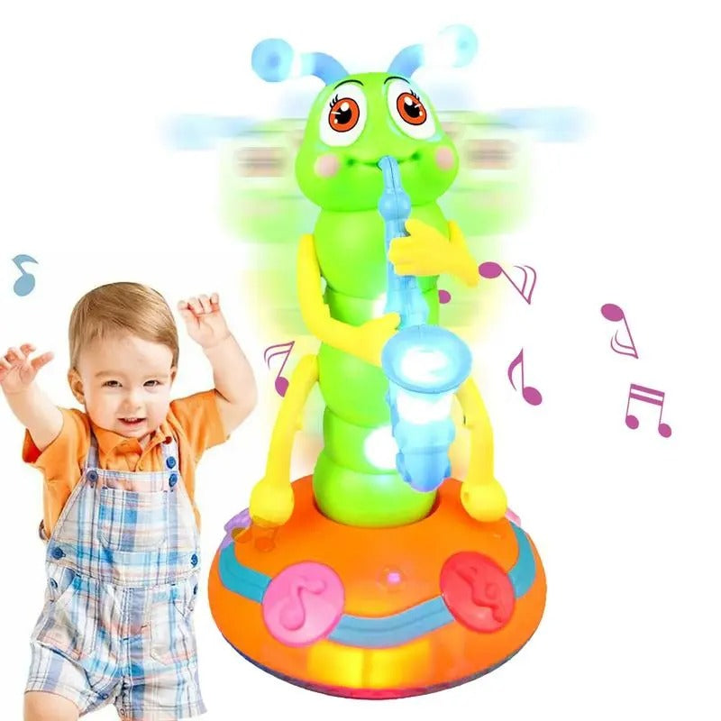 Musical Caterpillar Toy with Saxophone – Dancing Light-Up Baby Learning Toy