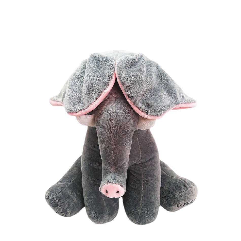 Plush Elephant Toy – Soft Stuffed Animal with Ears and Scarf for Kids