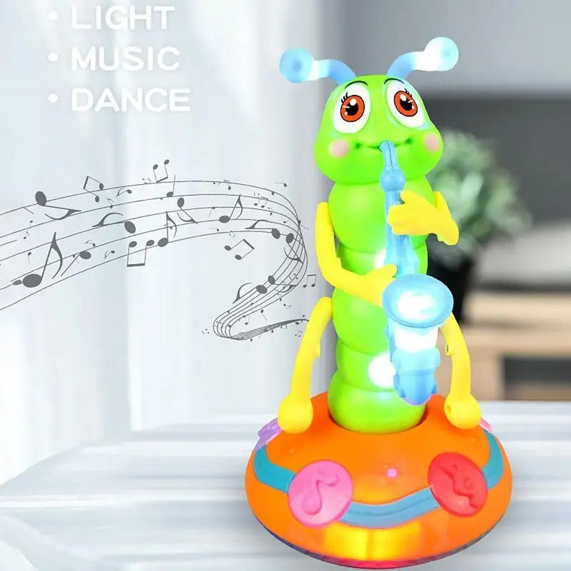 Musical Caterpillar Toy with Saxophone – Dancing Light-Up Baby Learning Toy